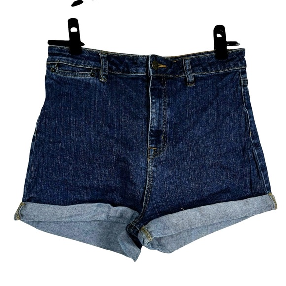 BDG Shorts High Rise Pin-up Cuffed Hem Stretch Denim - Picture 1 of 10